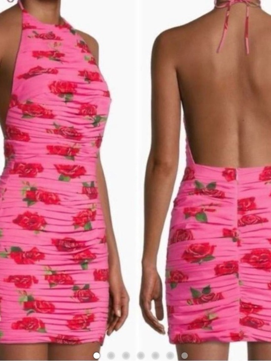sau lee Dresses & Skirts - Pink Floral Halter Bodycon Dress